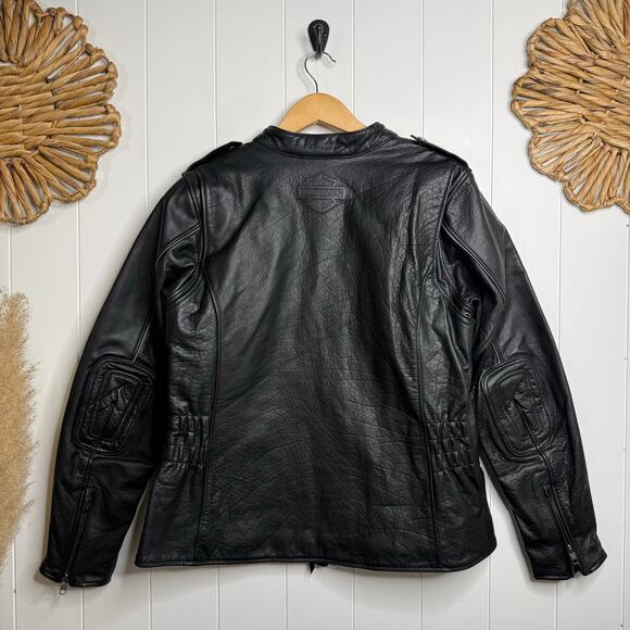 Harley-Davidson motorcycle black leather jacket - Picture 11 of 15
